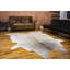 Tapis naturel / gris clair en peau de vache de couleur unie Novhty Abhinav