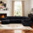 144" Chenille Sectional Corner Sofa 7 Pieces Oversized Comfy Modular Reversible Couch With Upholstered Movable Ottoman-1978611648