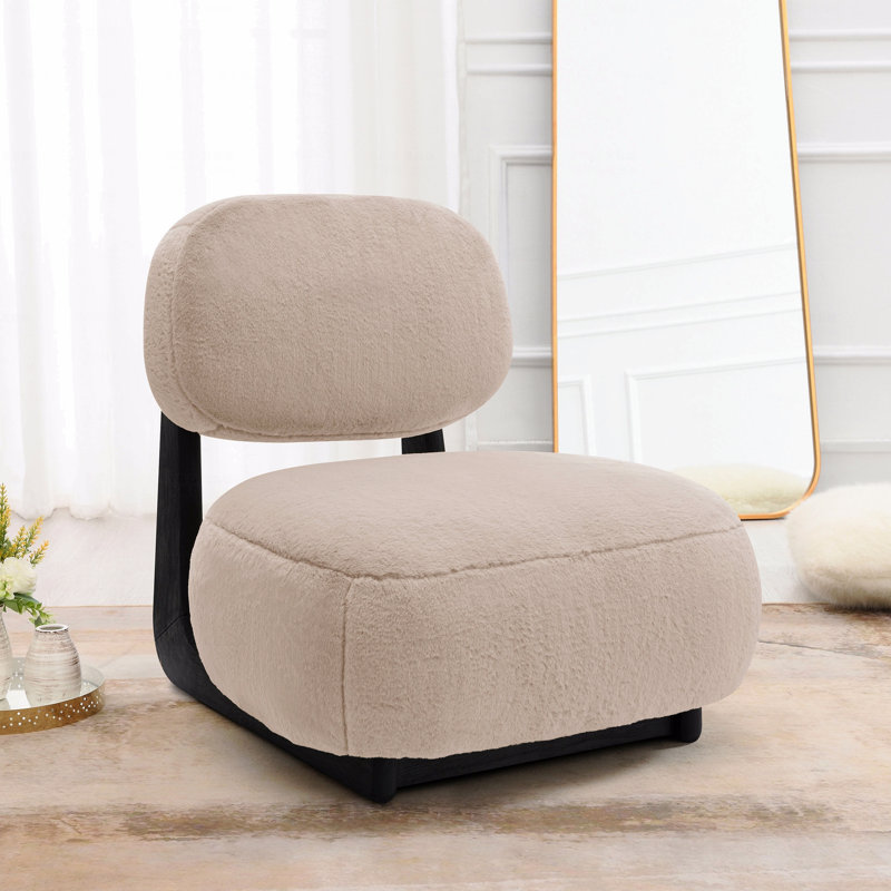 Fauteuil d'appoint rembourré Camel