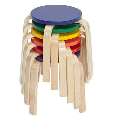ECR4Kids Bentwood Stackable Stools, Classroom Furniture -  ELR-15514-AS