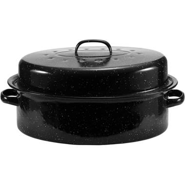 Viking 3-Ply Oval Roaster 8.5-Quart with Metal Induction Lid Rack
