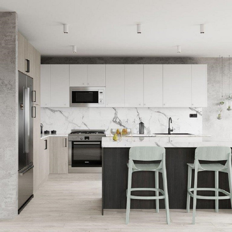 Bourre Radiance Slab, Blanc lustré, H 96 po x l 3 po