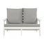 Causeuse avec coussin, canapé de jardin d'extérieur en grain de bois, ensemble de canapé pour porche, bord de piscine, terrasse et cour-332194493-332194492