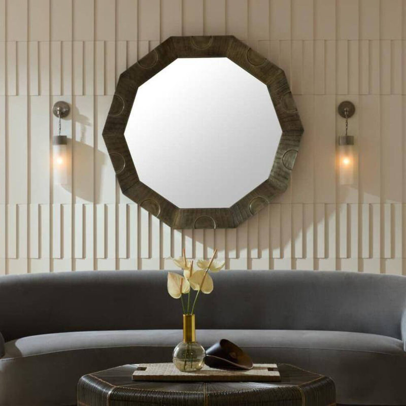Kiernan Decagon Brass Mirror