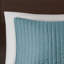 Courtepointe bleu sarcelle double / grand - 3 pièces, tissu en microfibre, rembourré de coton, conception réversible, piquage à point, idéal pour une utilisation à l'année, avec 2 taies décoratives, pièce en microfibre, rembourrage, réversible, literie-124253774-138456569