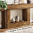 63 Inch Farmhouse 2-Tier Rustic Console Table With Storage Shelf And U-Shaped Gray Base, Perfect For Entryways And Living Rooms-1335701163