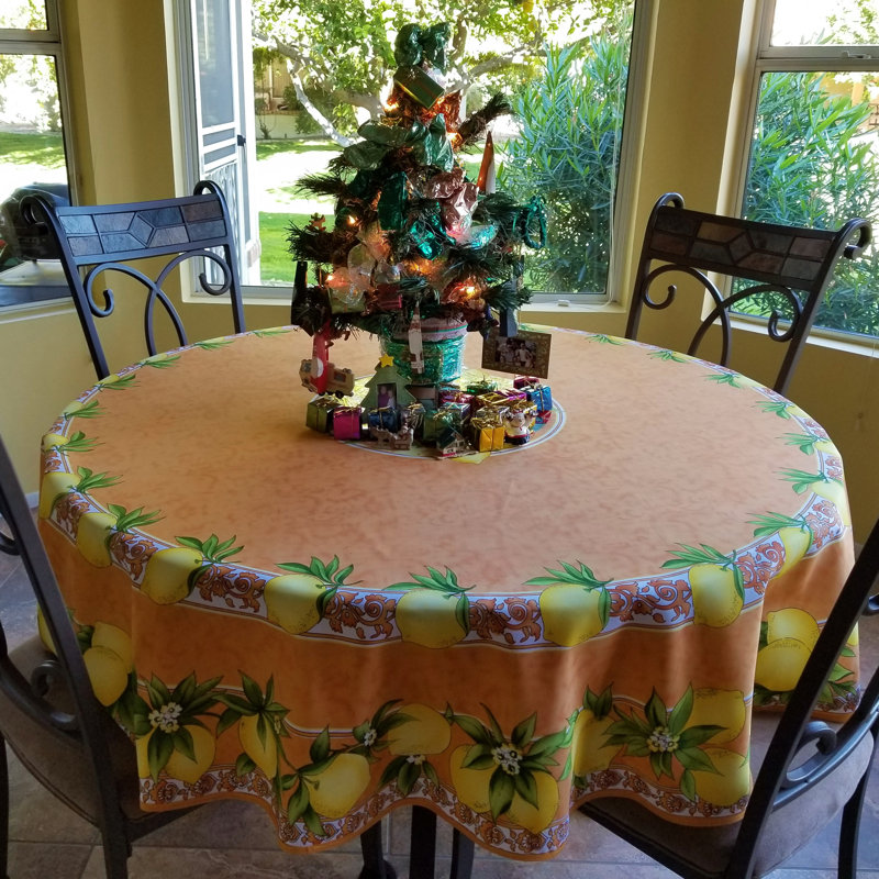Nappe 70 po Citron Orange French Provencal