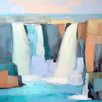 "Chutes d'eau 10" sur toile