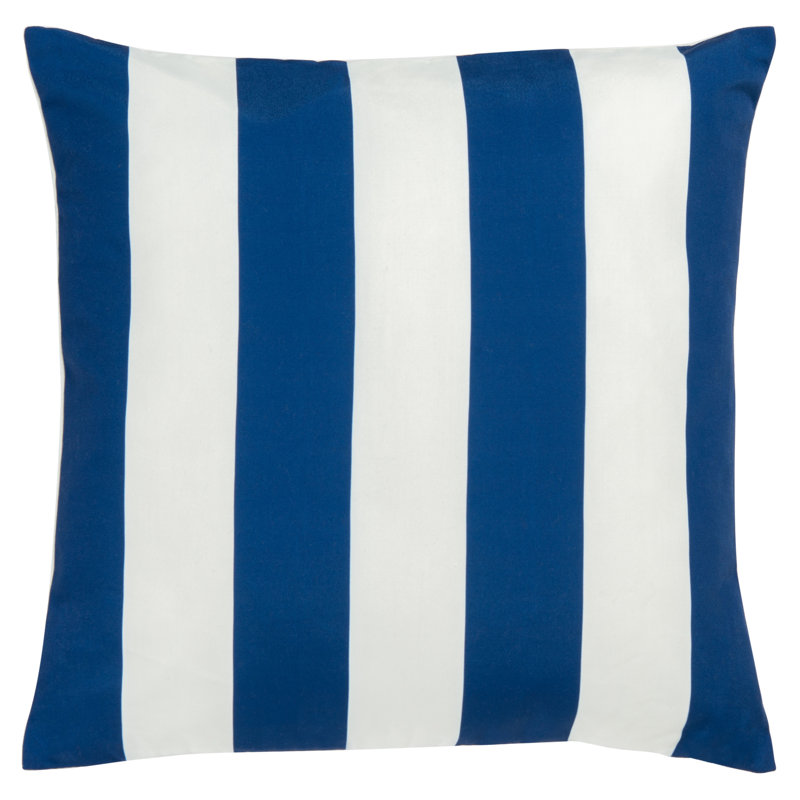 Macie Navy and White Striped 18" Outdoor Pillow