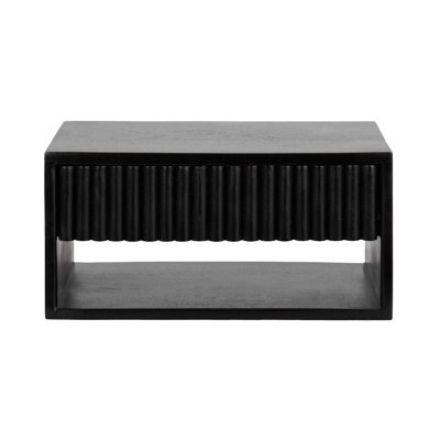 Rutkowski Ribbed Wood Floating Side Table