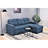 Blue L-Shaped Sectional Bed, Stylish 3 For Hallway Space Couch, , Area-372674187
