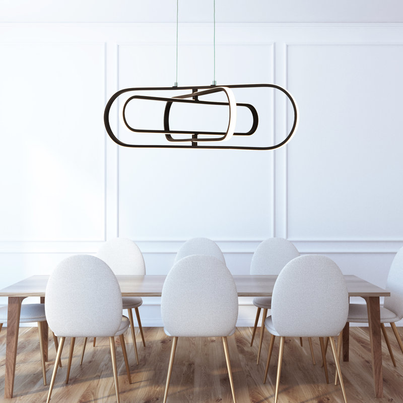 Caraban 1 - Light LED Geometric Pendant, Matt Black/White