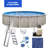 Seaside Resin Round Hard Sided Pool 54'' H x W x L , with Pump Included-99281785
