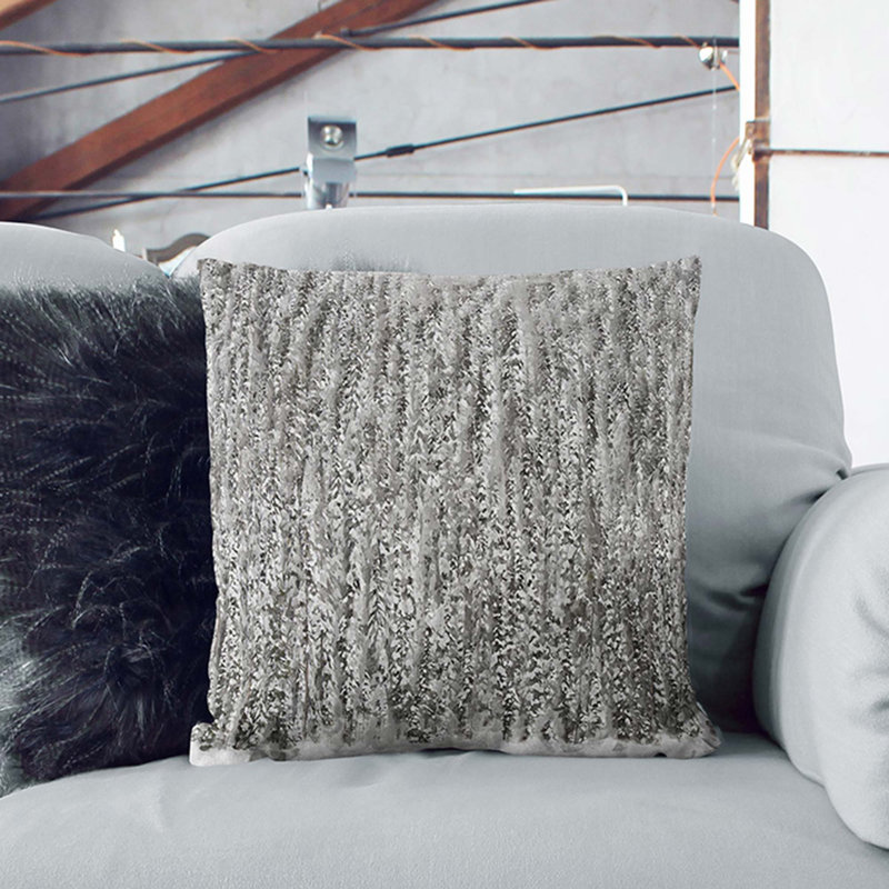 Abstract Square Cushion, 40cm H x 40cm W x 15cm D, Stone