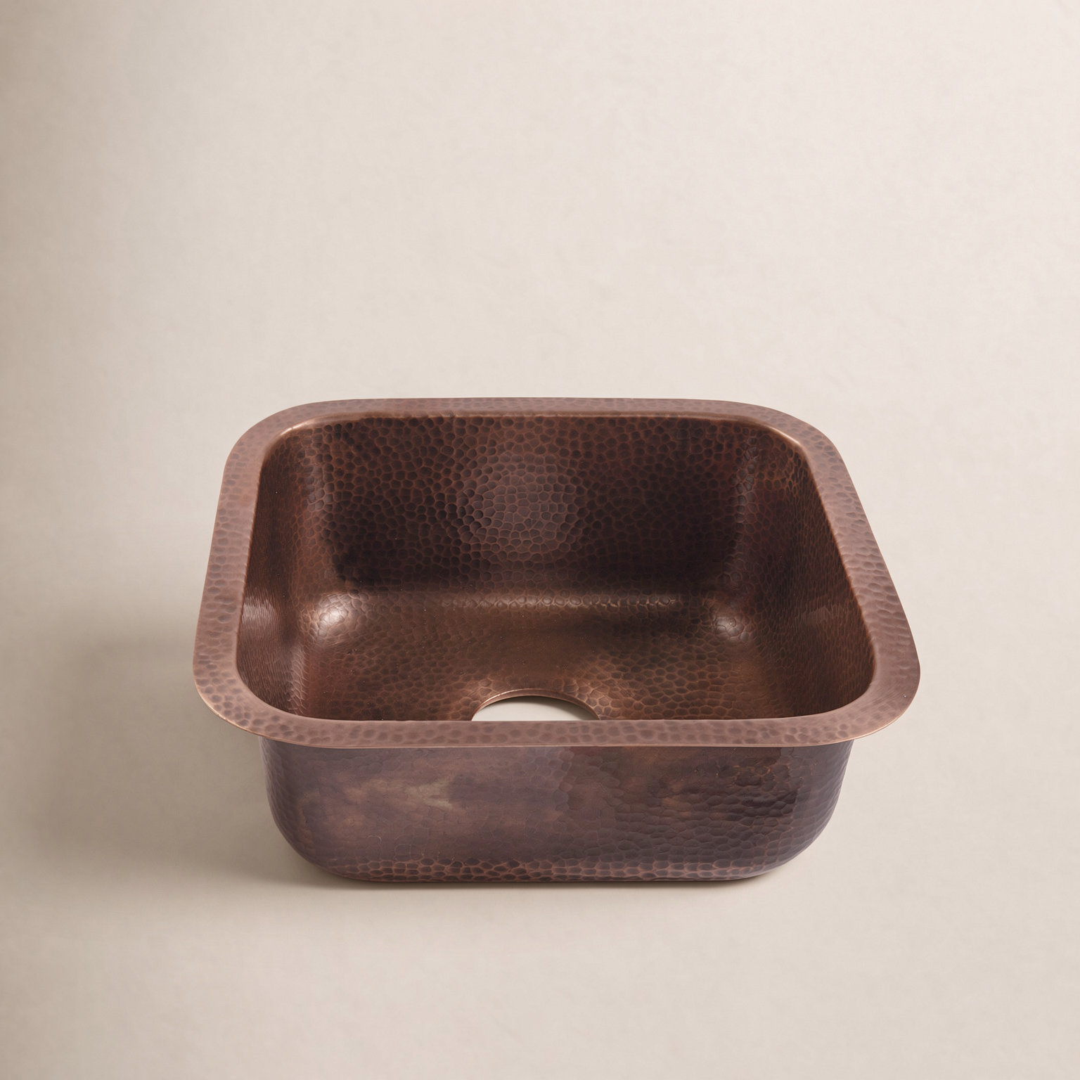 Grid Orwell Copper 30" Undermount Sink, Single, 17", Antique Copper