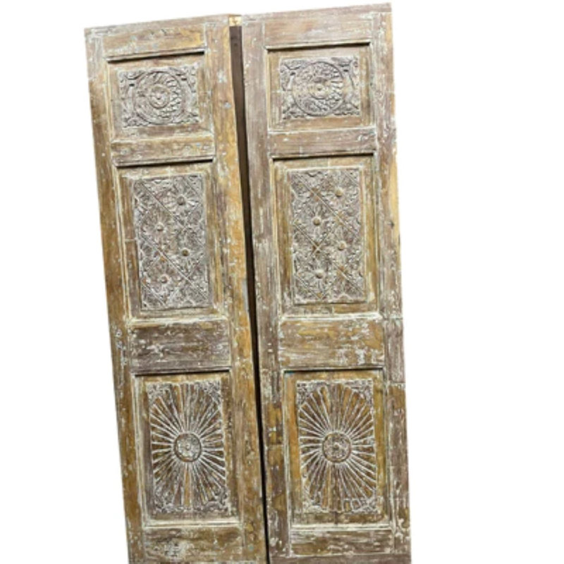 Porte de grange sculptée Vintage