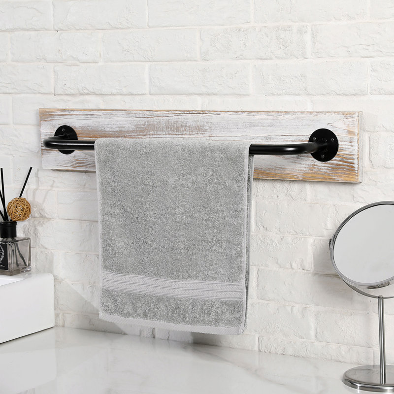 71.1cm Wood 1 Wall Towel Bar, White