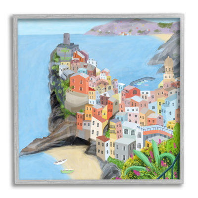 " Cinque Terre Coastal City Architecture Italian Landmark " by Carla Daly
