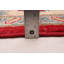 Tapis rouge en laine noué à la main de conception unique 6 pi 9 po x 9 pi 8 po New Age