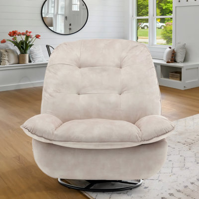 Swivel Velvet Upholstered Recliner Chair