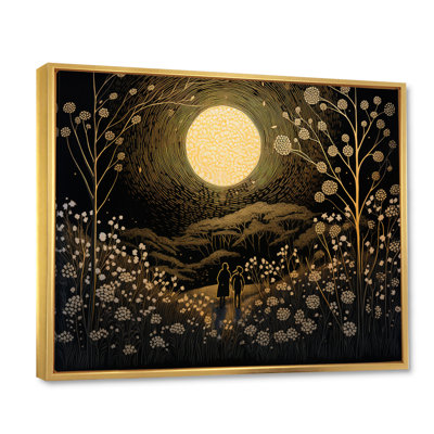 «Countryside Romance Magical Full Moon Trees I», reproduction sur toile