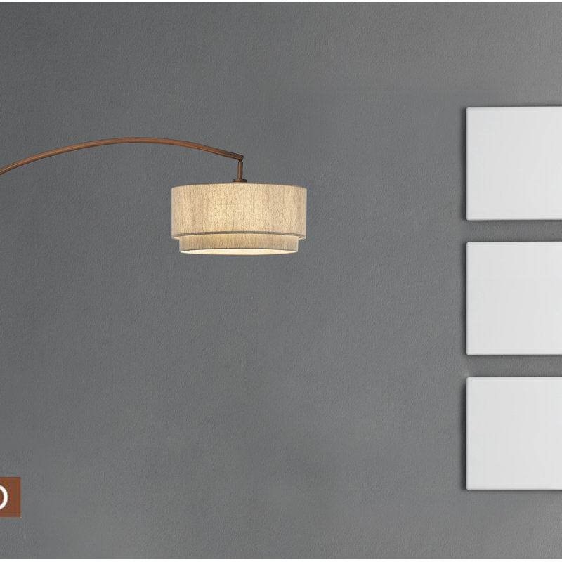 Elena 82'' Antique Bronze Arched Floor Lamp