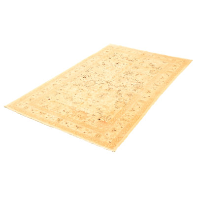 Tapis unique en laine noué à la main de style années 1990 de 5 pi 7 po x 9 pi 5 po Fontelle