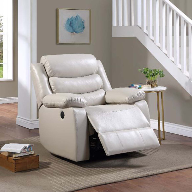 Fauteuil inclinable électrique Eilbra, similicuir beige, Beige