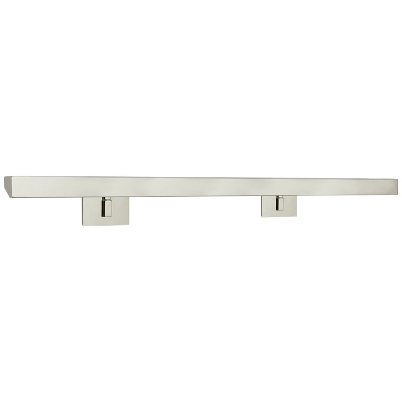 J. Randall Powers McClain Hardwired Picture Light, Polished Nickel, 4.5" H x 30" W x 8.25" D