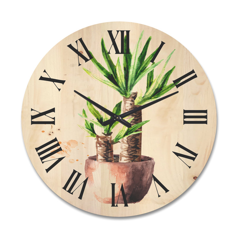Horloge murale en bois Yucca, Très grand