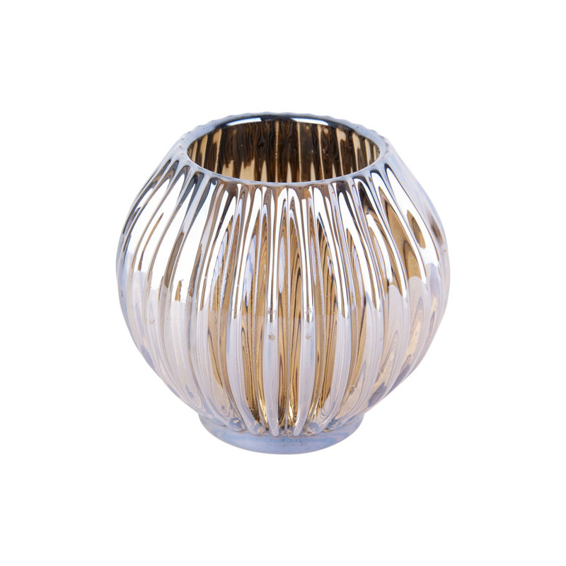 Glass Tabletop Votive Holder, Amber Brown