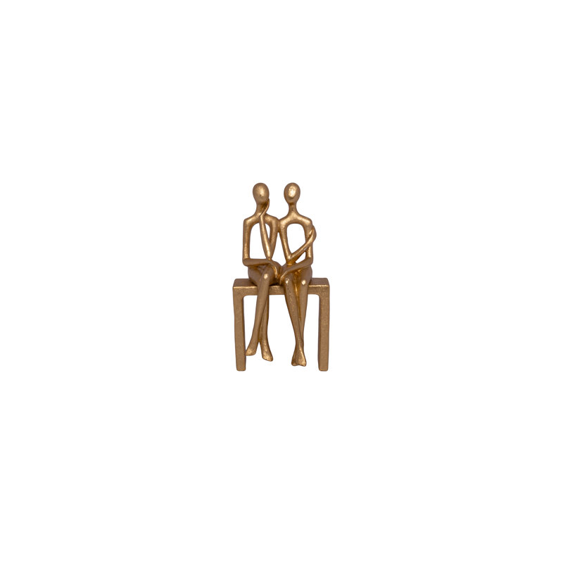 Figurine en résine dorée