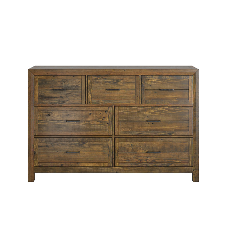 Commode brune à 7 tiroirs