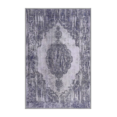 Tapis gris/zone noire contemporaine