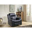 Élégant fauteuil inclinable rembourré noir-1861880063