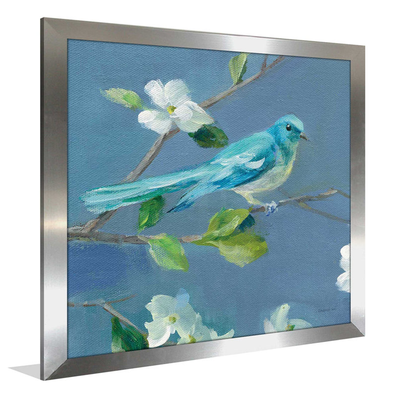 Le printemps dans le quartier IV - Peinture, Encadrement argenté, H 31,5 po x l 31,5 po x P 1 po