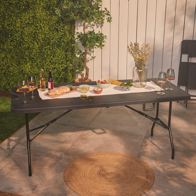 Rectangular Outdoor Dining Table - 180 cm W 74 cm D