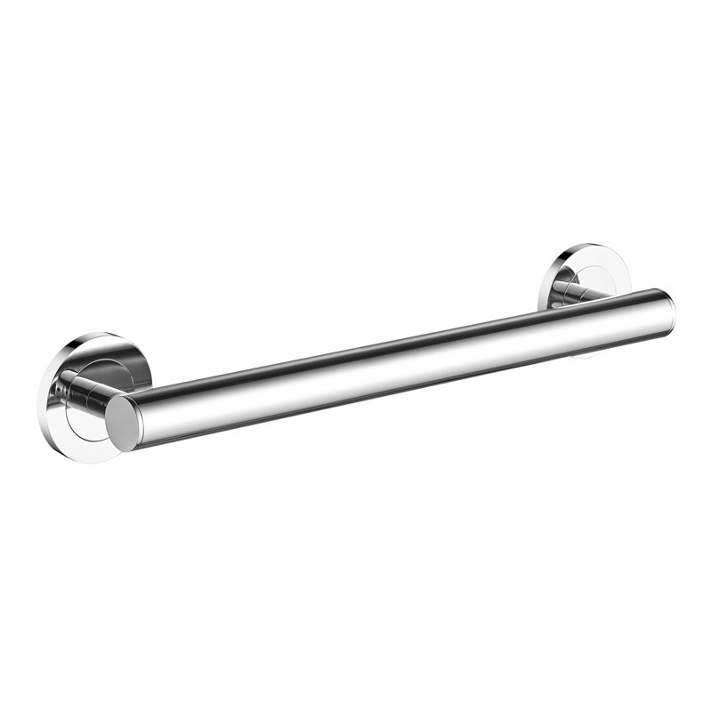 18" Wall-Mounted Lava Grab Bar - Chrome, Premium Brass Construction, Installation Hardware Included, Chrome, 18" W