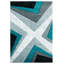Tapis bleu à motif géométrique Zonia-1523621555