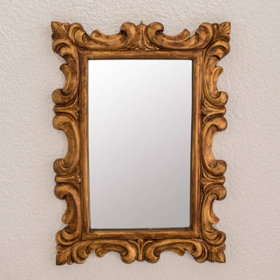 Santa Clara Solid Wood Frame Mirror with Hooks
