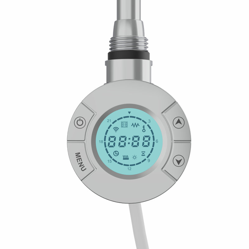 Smart Wifi Thermostatic Electric Heating Element For Heated Towel Rail Radiator 1000W, Chrome