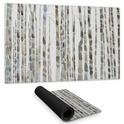 Tapis de bureau 14,00 po x 24,25 po Birch Tree Forest