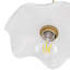 Luminaire suspendu floral en forme de cannelure blanche à 1 lumière en céramique