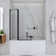 Jraty 39.3'' W x 55'' H Door Frameless Tub Door 