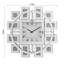 Horloge murale avec miroir et fausses pierres précieuses - Accent opulent pour une décoration intérieure luxueuse