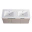 Meuble-lavabo mural 48 po avec lavabo double en résine et 3 portes à fermeture en douceur-115672330