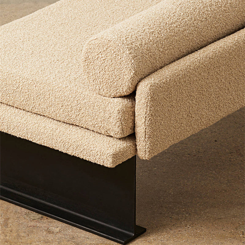 Banc simple, banc de repos, base en métal à longues bandes, Kaki, 16.54" H x 70.87" W x 27.56" D