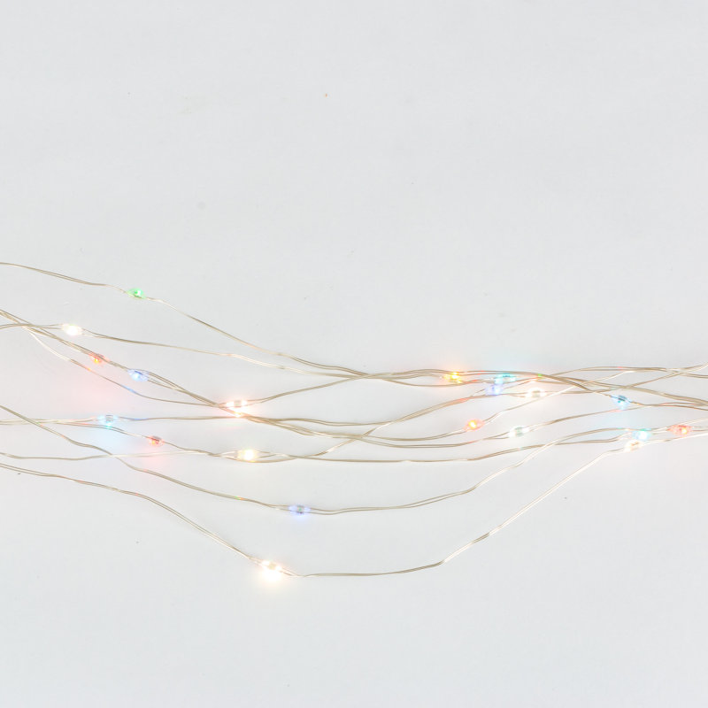 Chaîne de fée à l’intérieur 200-ampoule 6 pi twinkle Degnan, Jaune/bleu/rose