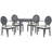 Lanny 4 - Person Acacia Wood Patio Dining Set with Round Table , Cushions Included-1753357561