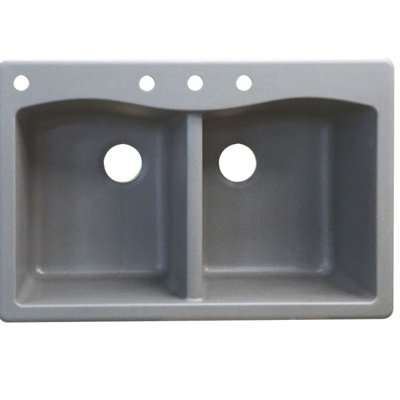 Évier de cuisine à double cuves l 33 po x l 22 po Aversa
